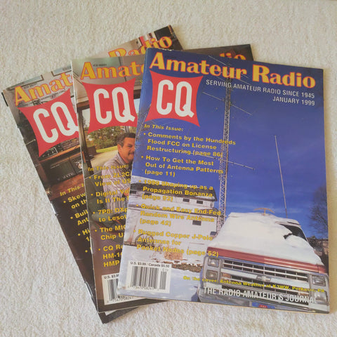 CQ Magazine, Individual Photos, 3 Issues From 1999
