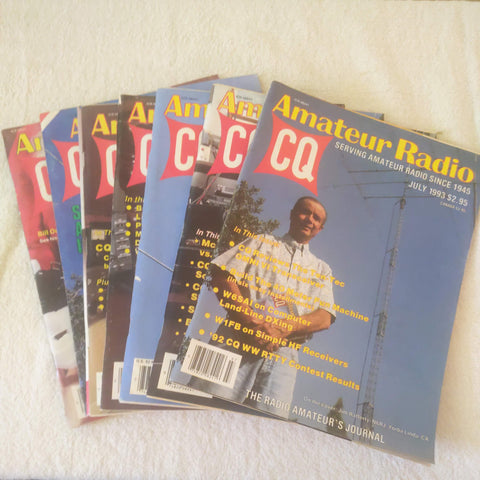 CQ Magazine, Individual Photos, 7 Issues, 1990, 1991, 1992, 1993