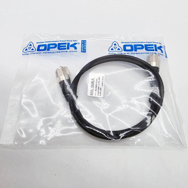 OPEK 3 Ft. RG-58A/U Coax Jumper, PL-259 Ends, WARRANTY