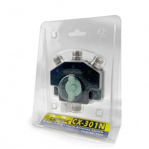 OPEK 3-Way HF/VHF/UHF Antenna Switch, CX-301U,  SO-239 Connectors