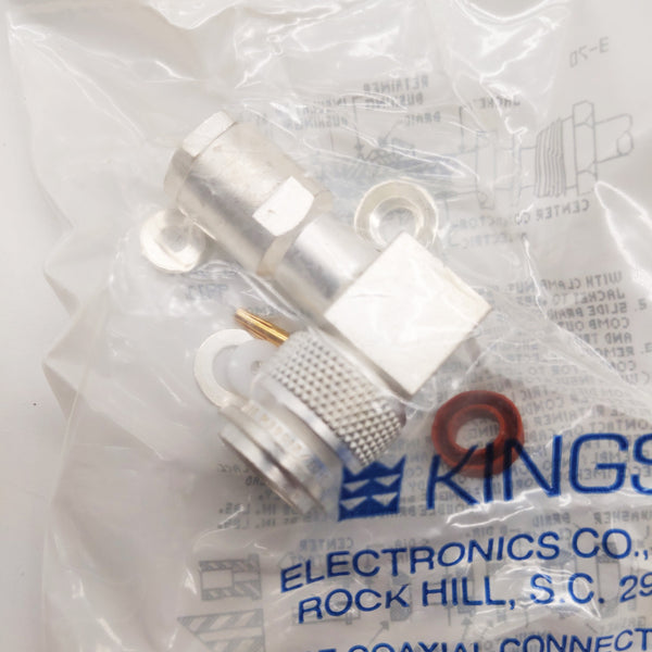 Kings USA Made TNC-Male RA Connector for RG-58, 400/U, N.O.S.