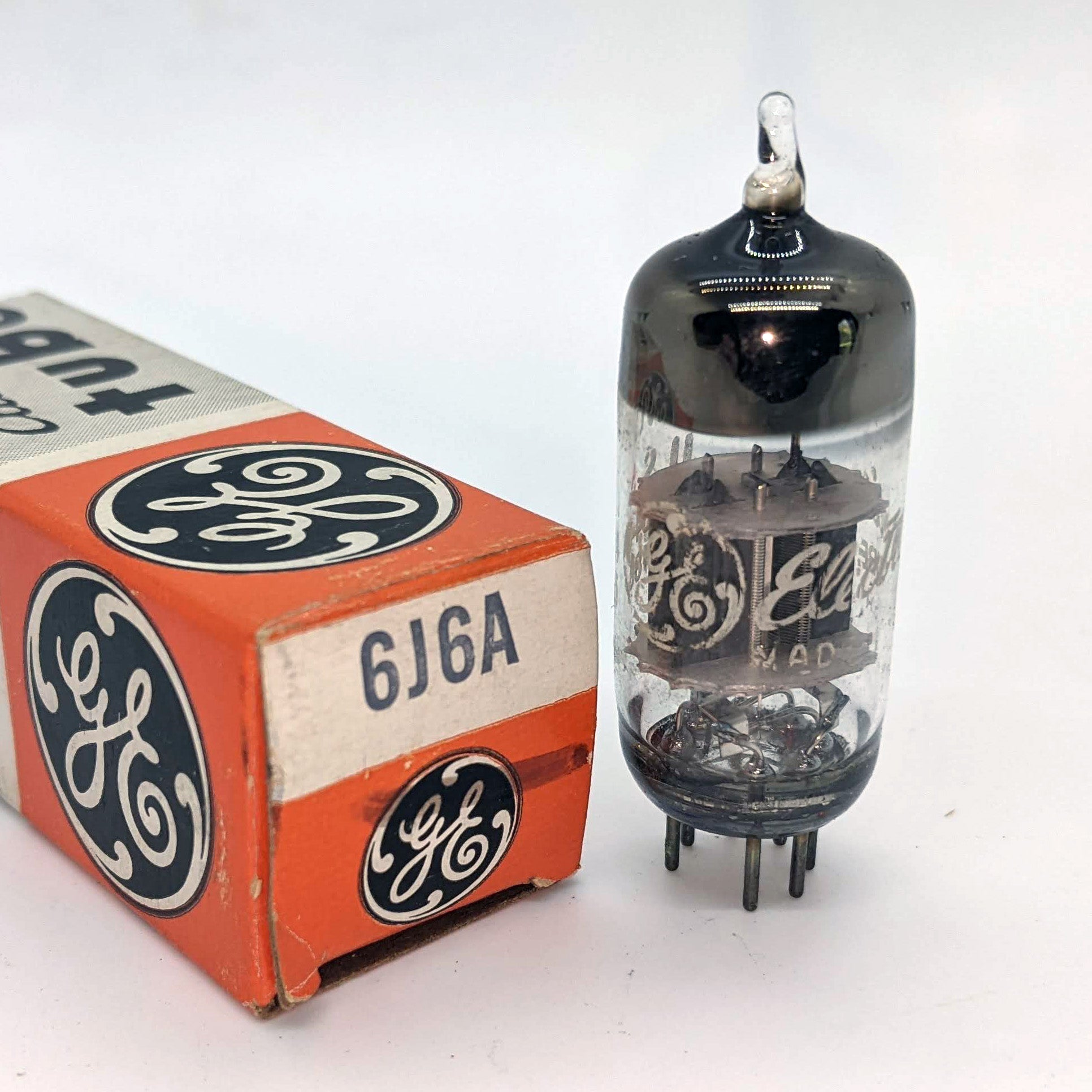 New GE 6J6A Tube, 1964, Tested Good On Hickok Tester