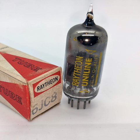 New Raytheon Uniline 6JC8 Tube, Tested Strong On Hickok Tester