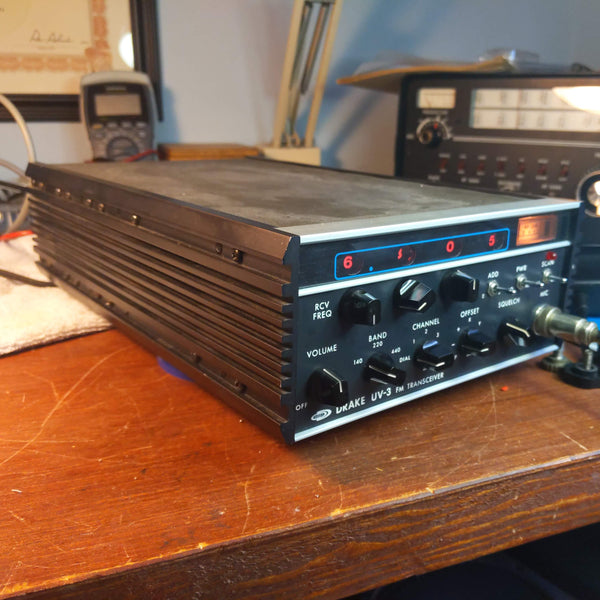 Drake UV-3 Solid-State Transceiver, 140/220/440 MHz With Mic, See Video