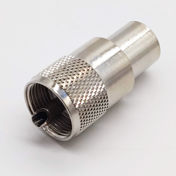 All Electronics PL-259 (UHF Male) Connector, Nickel Plated, For RG8, LM400, Etc.