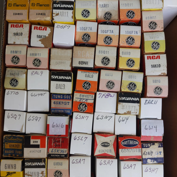 87 Vacuum Tubes, See Photos For Numbers (Lot Of 87)
