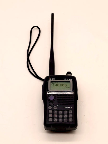 Icom IC-91AD D-Star/Analog 2M/70cm (144/440) Handheld With Charger, Video