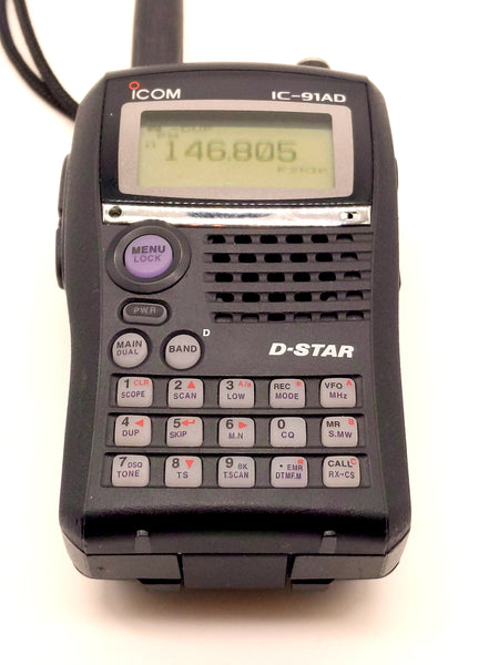 Icom IC-91AD D-Star/Analog 2M/70cm (144/440) Handheld With Charger, Video