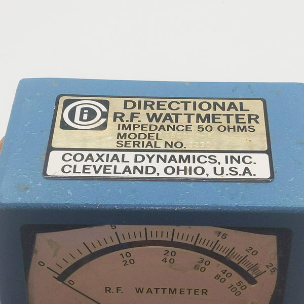 Coaxial Dynamics Wattmeter Model 81000-A, Works Great, Video