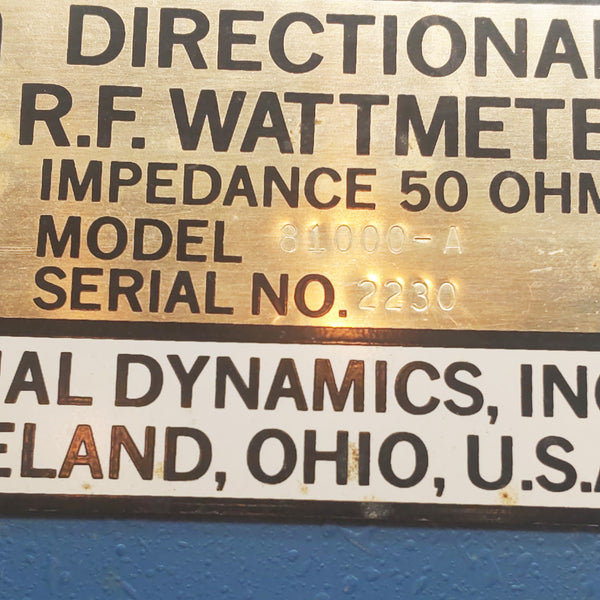 Coaxial Dynamics Wattmeter Model 81000-A, Works Great, Video