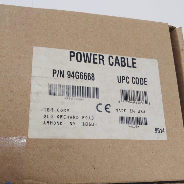 IBM 94G6668 9308 Netfinity Rack Power Cable, New In Box