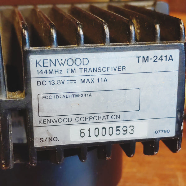Kenwood TM-241A 2M Mobile Radio, For Parts Or Repair