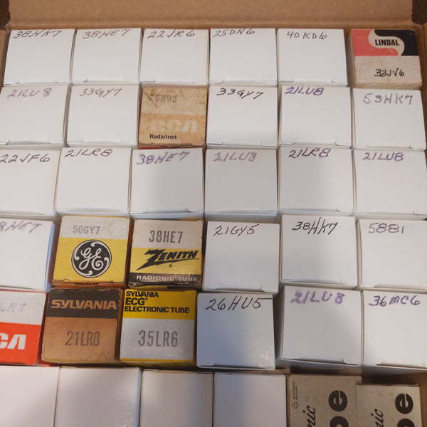 43 Vacuum Tubes, In Boxes, See Photos For Numbers