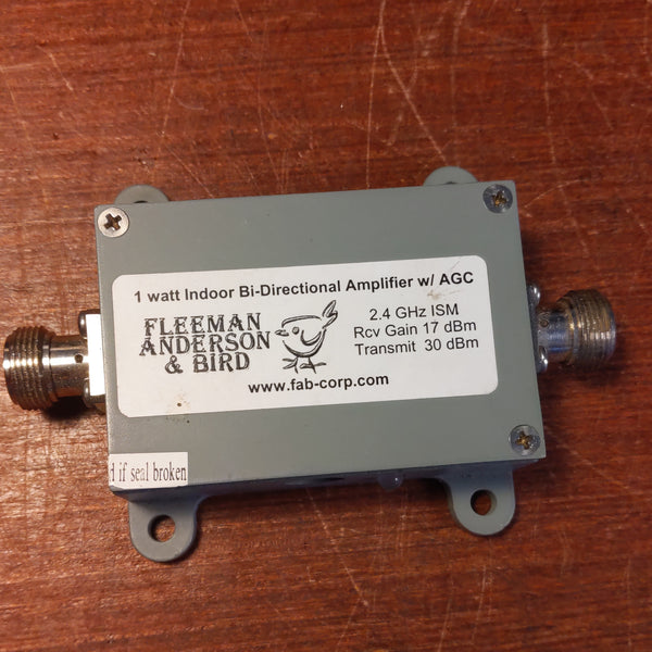 Fleeman, Anderson, Bird 1W Bi-Directional Amplifier, AGC, 2.4 GHz