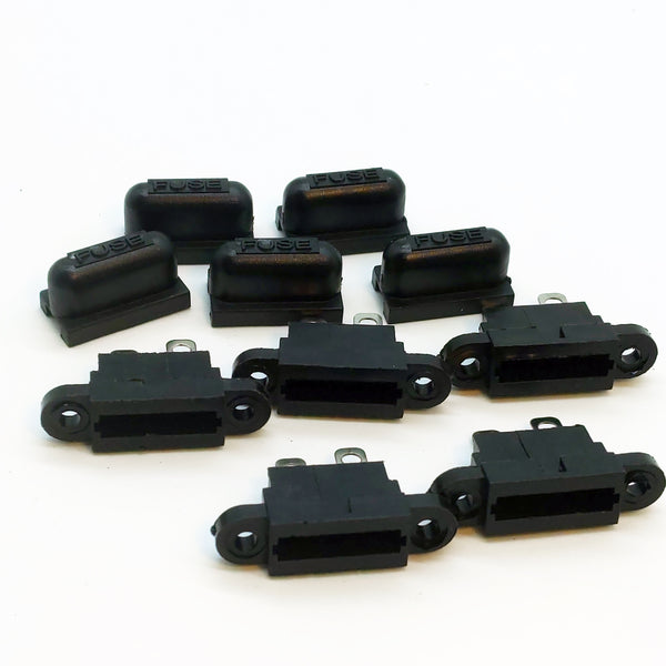 Qty: 5:  ATC/ATO Fuse Holder, Chassis/Panel Mount, With Cover