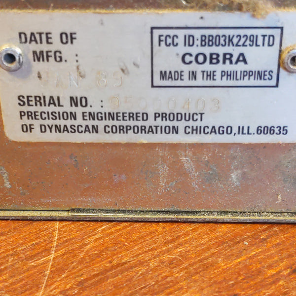 Cobra 29 LTD Classic, Mic, Power Cable, Receives/Transmits SEE VIDEO