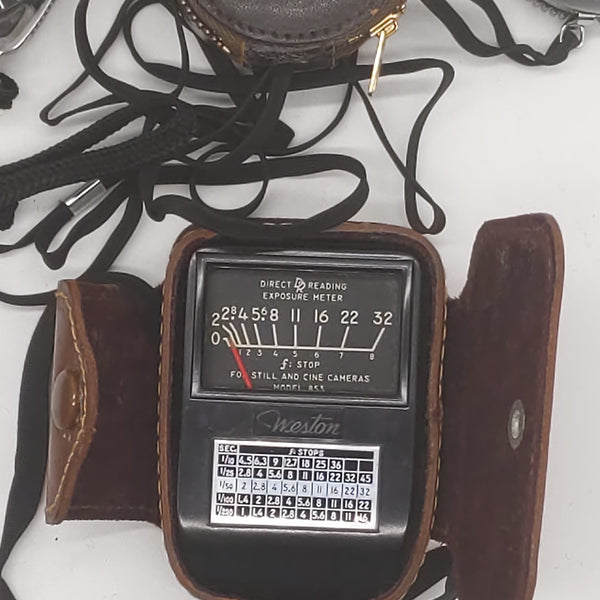 4 Vintage Light Meters, For Parts Or Repair