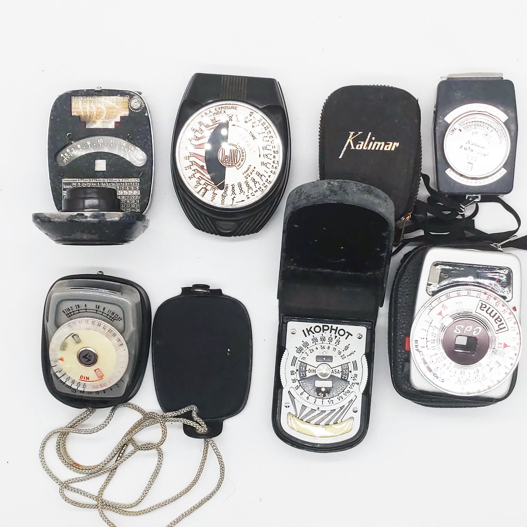 6 Vintage Light Meters, For Parts Or Repair