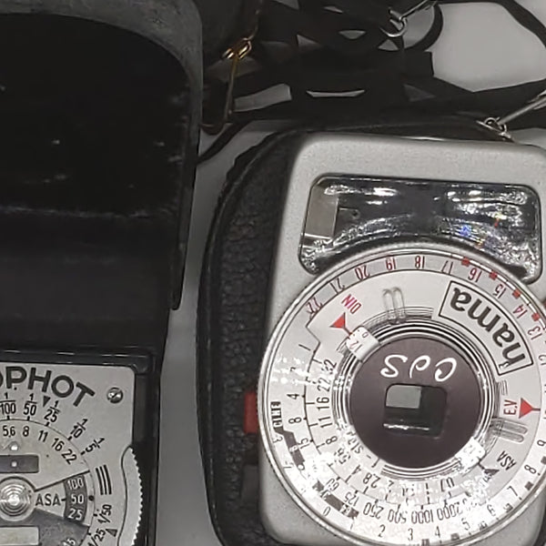 6 Vintage Light Meters, For Parts Or Repair