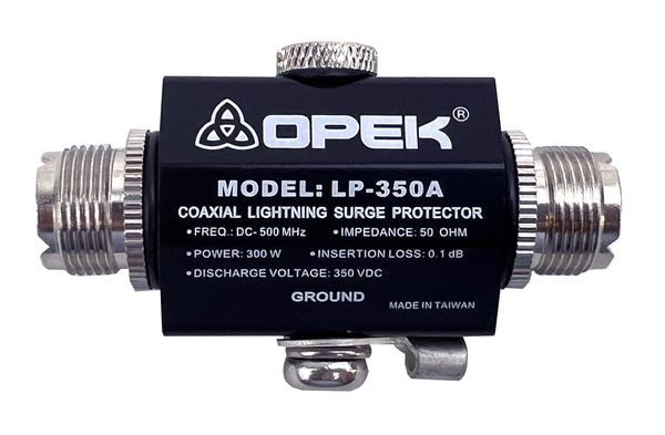 Lightning Surge Protector, Coax In-Line, 300W Max, 50 Ohm, Up To 500 MHz