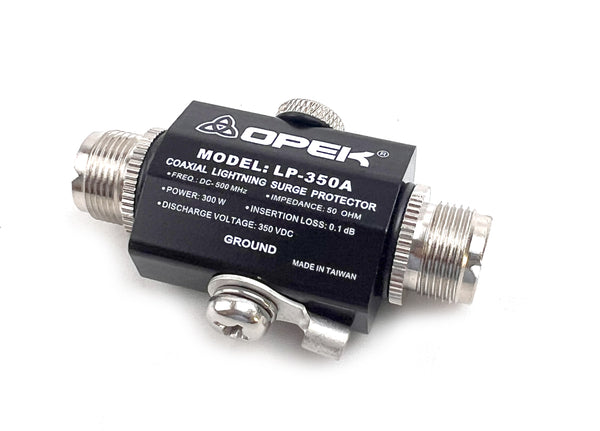 Lightning Surge Protector, Coax In-Line, 300W Max, 50 Ohm, Up To 500 MHz
