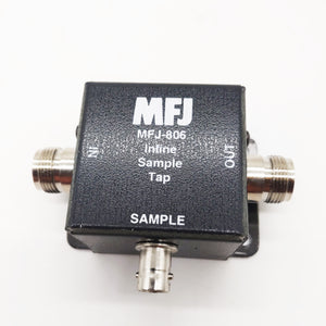 MFJ-806, RF SAMPLE TAP, IN-LINE, .05-100 MHz, 600 WATTS