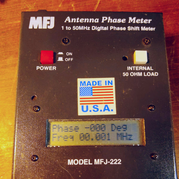 MFJ-222 Antenna Digital Phase Shift Meter, 1 to 50 MHz, Factory Display