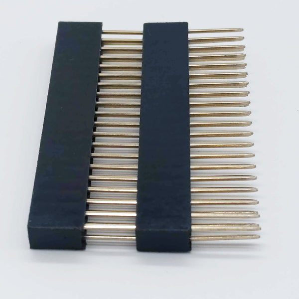 .100" Female Header, 2 X 20 Pins, Straight, Bag Of 18