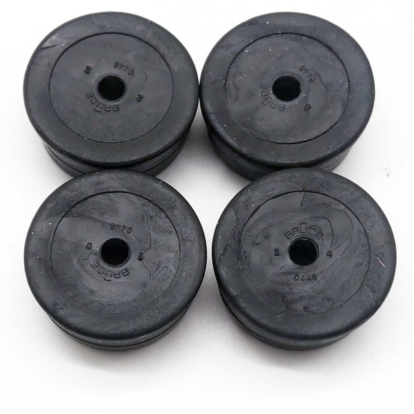 Four Hard Rubber Feet, Bruce 0448, 1" Diameter, USA Made