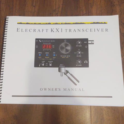 Elecraft KX1 Transceiver Owner's Manual, Original