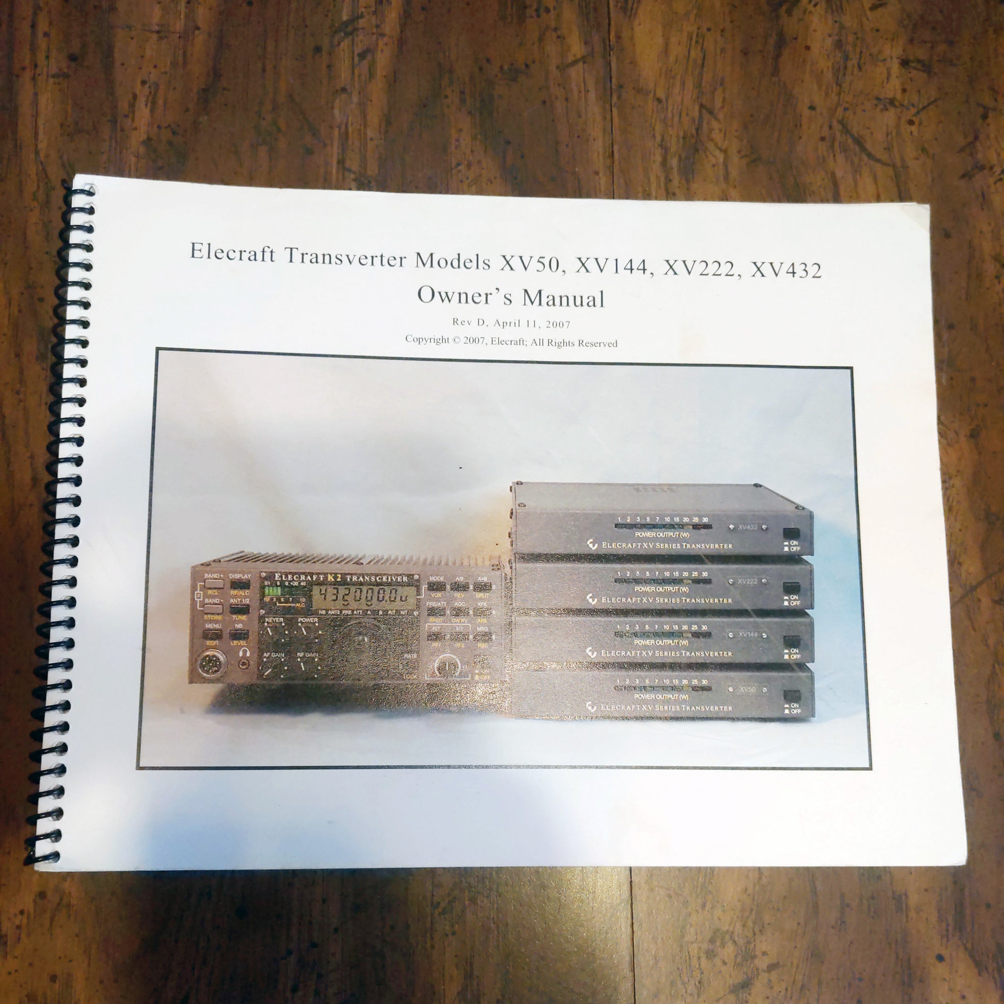 Elecraft Transverter Owner's Manual For XV50, XV144, XV222, XV432