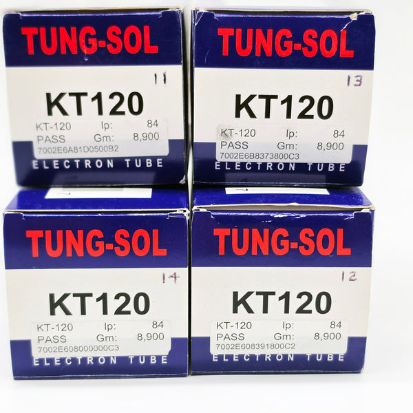 Factory Matched Quad Tung-Sol KT-120 Power Tubes, Russian, New RB75