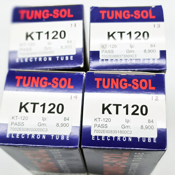 Factory Matched Quad Tung-Sol KT-120 Power Tubes, Russian, New RB75