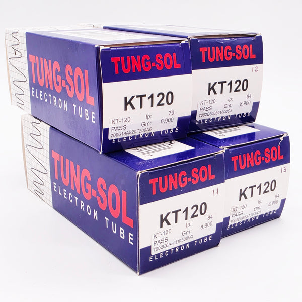 Factory Matched Quad Tung-Sol KT-120 Power Tubes, Russian, New RB75