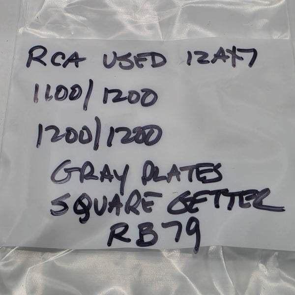 RCA 12AX7 Matched Pair,  Gray Plates, Square Getter, Hickok Tested