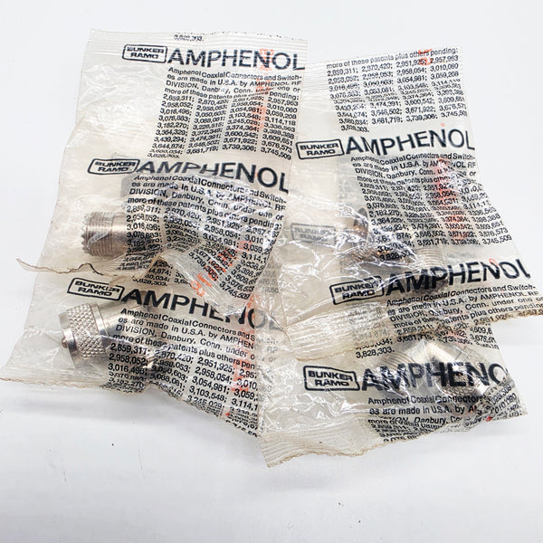 Amphenol Right Angle PL-259/SO-239 (UHF Male/Female), Lot of 4, USA Made