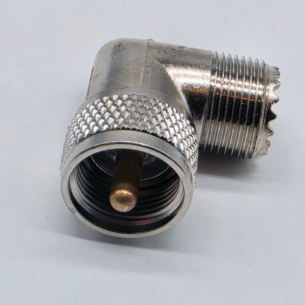 Amphenol Right Angle PL-259/SO-239 (UHF Male/Female), Lot of 4, USA Made