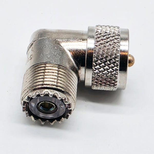 Amphenol Right Angle PL-259/SO-239 (UHF Male/Female), Lot of 4, USA Made