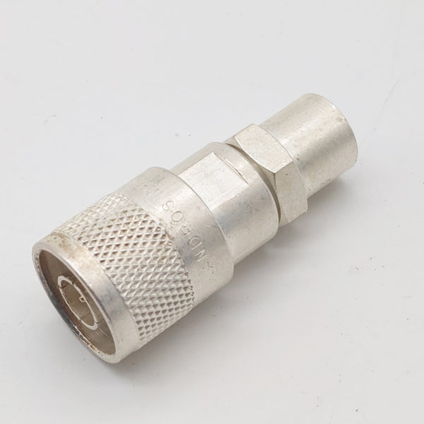 Andros (USA) Male N Connector, Silver Plate, Gold Pin