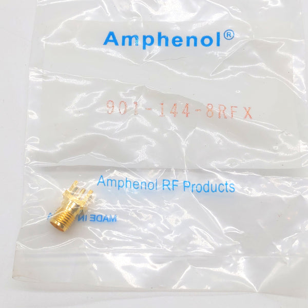 Amphenol SMA-F Vertical PCB Jack, Gold Plated Brass, Qty: 5