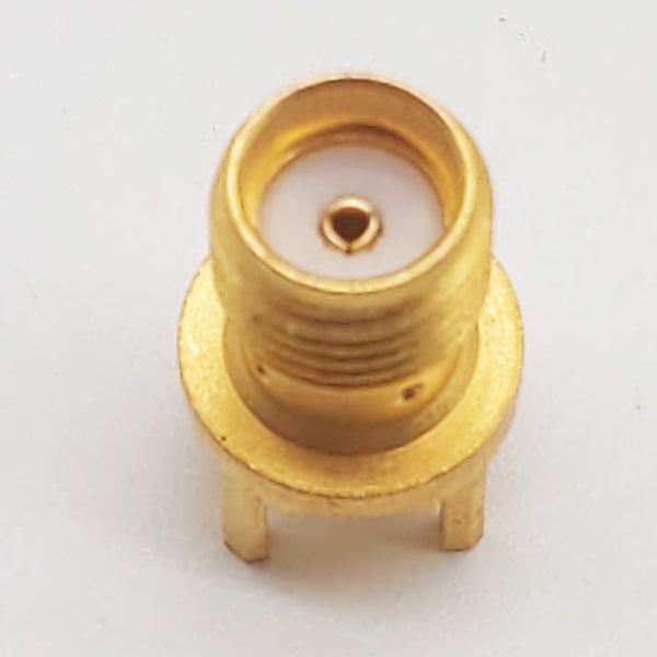 Amphenol SMA-F Vertical PCB Jack, Gold Plated Brass, Qty: 5