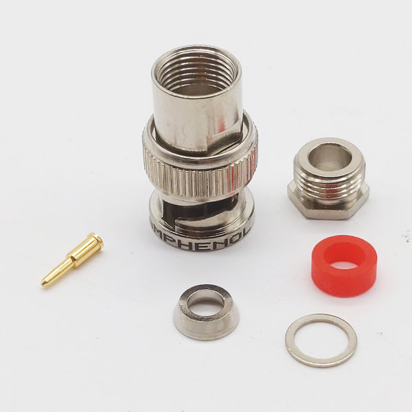 Amphenol RFX BNC Clamp-On Male Connector