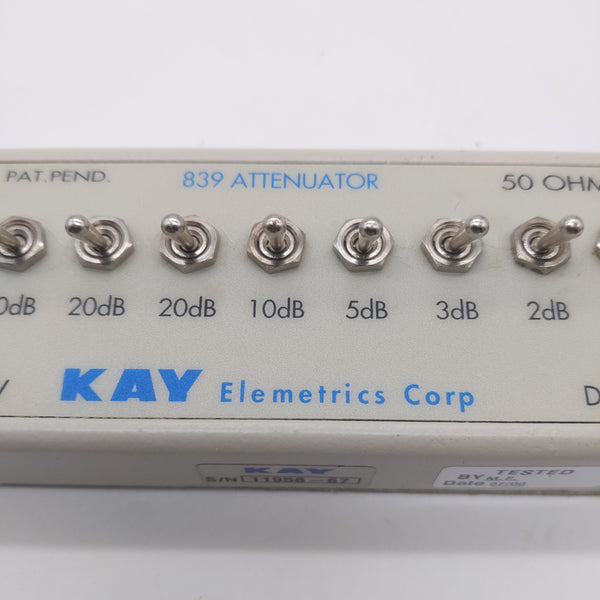 Kay Elemetrics Corp. 839 Attenuator 101 dB Steps, DC-2 GHz