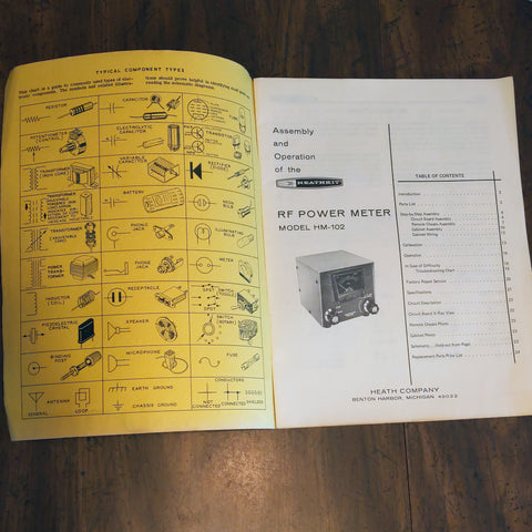 Heathkit HM-102 Power Meter Assembly Manual, Very Clean, See Photos