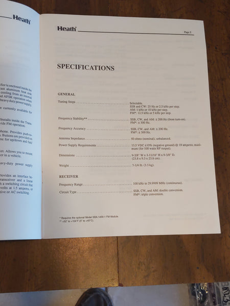 Heath SB-1400 Operation Manual, Very Nice, See Photos