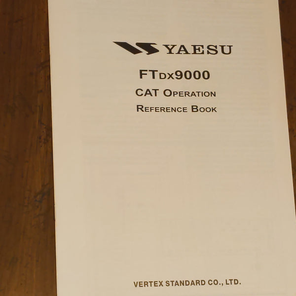 OEM Yaesu FTdx9000 CAT Operation Reference Book