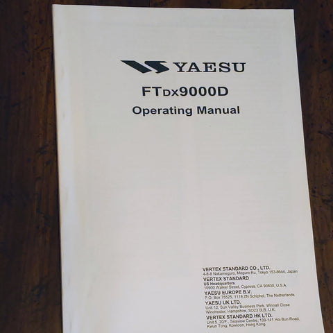 OEM Yaesu FTdx9000D Operating Manual, Clean, Nice, See Photos