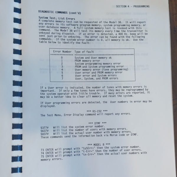 Zetron Model 38A Repeater Tone Panel Instruction Manual, 150+ Pages