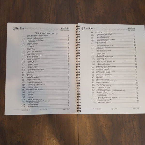 Redline AN-50e PTP System User Manual, OEM, Clean