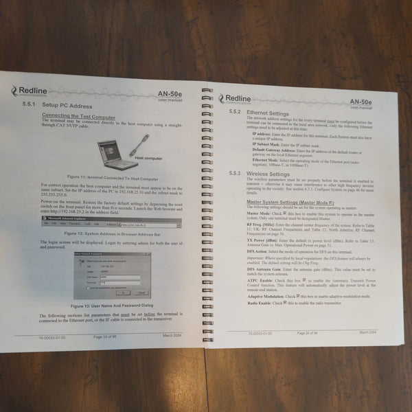 Redline AN-50e PTP System User Manual, OEM, Clean